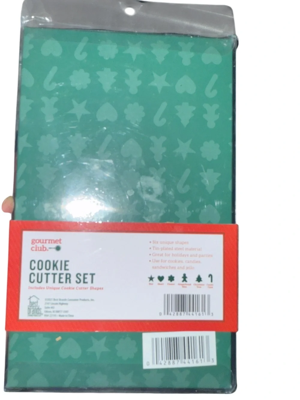 Christmas Cookie Cutters Metal Gourmet Club 6 Holiday Star Heart Candy Cane